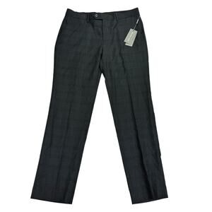 Michael Kors Mens Modern Fit Airsoft Stretch Suit Pants Charcoal Teal 36x32
